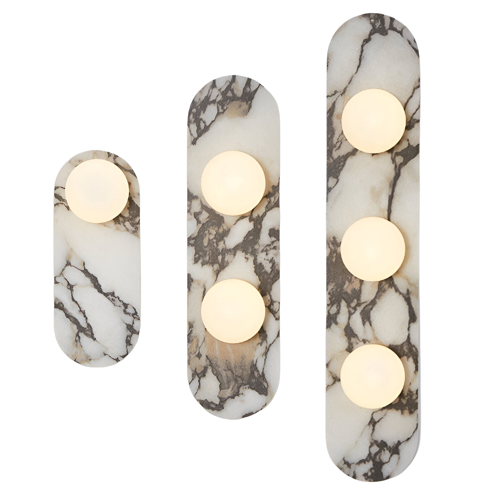 Wall Lamp Marble Glass 13.8 in Warm LED Bedroom Hallway Modern Minimalist Sconce Lighting Fixture | Thomler