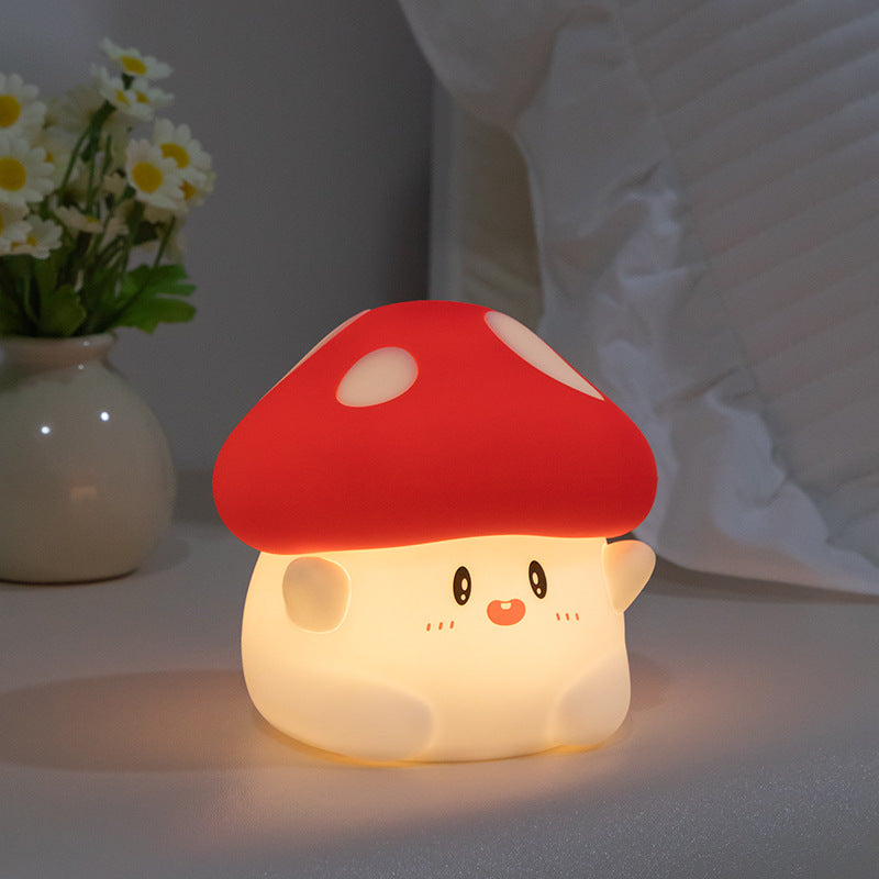 LED Mushroom Night Light for Kids – Rechargeable Touch Control Soft Glow Bedside Lamp with Timer – Cute Squishy Toddler Room Decor | Thomler