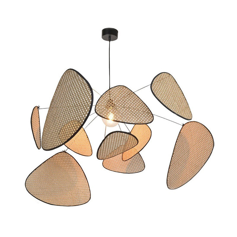 Pendant Light Rattan LED 3000K Warm White Adjustable 150.0 cm Dining Room Bedroom Hanging Ceiling Lamp | Thomler