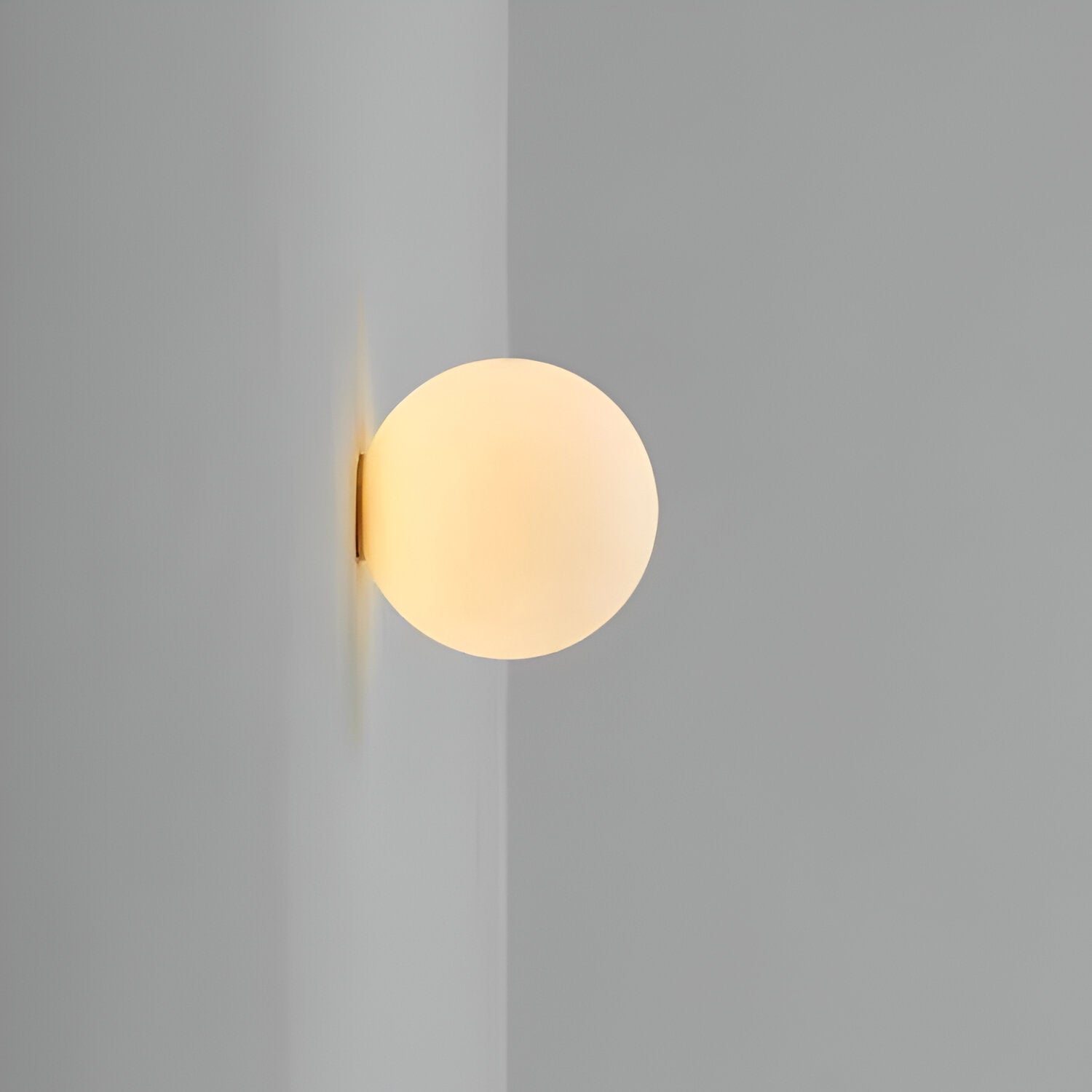 Wall Lamp Frosted Glass Globe 7.9 in Warm White Bedroom Hallway Modern Minimalist Sconce Ambient Lighting Fixture | Thomler
