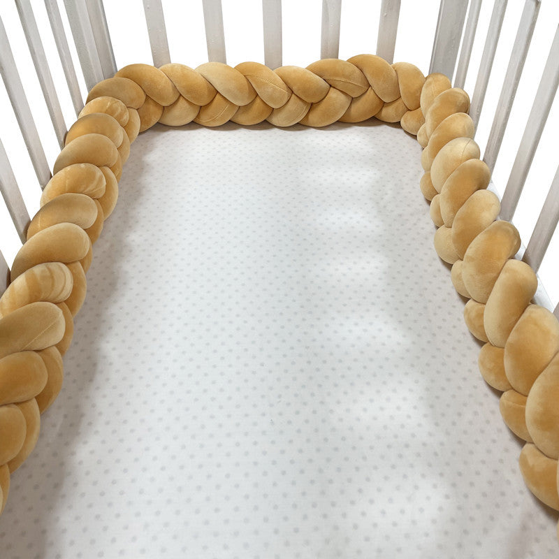 Braided Bumper Guard for Baby Bed – Soft Knot Cushion Rail Protector | Thomler