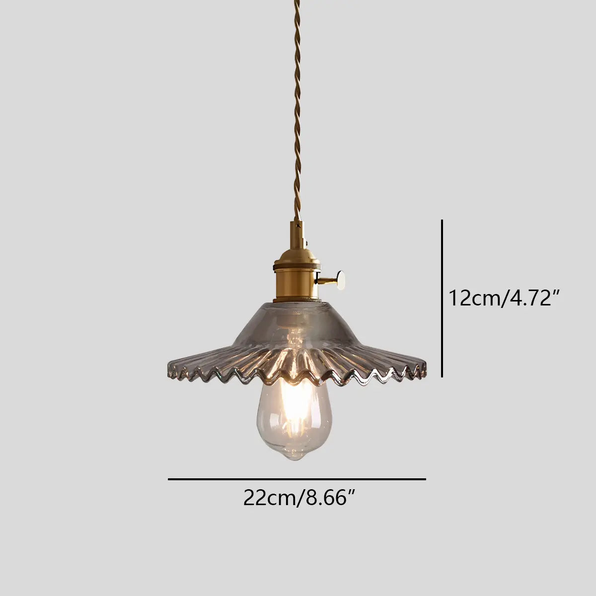 Pendant Light Glass Bronze Adjustable Cable Transparent Dining Room Kitchen Island Hanging Ceiling Lamp | Thomler