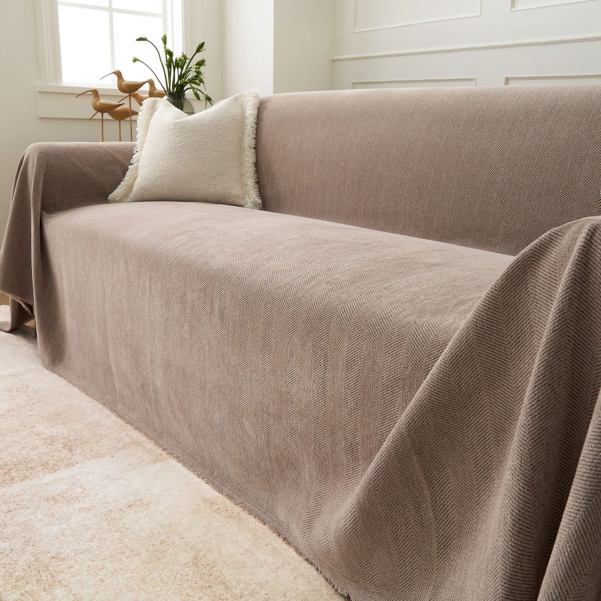 Textured Furniture Throw Blanket for Couches – Scratch-Resistant & Machine Washable | Thomler