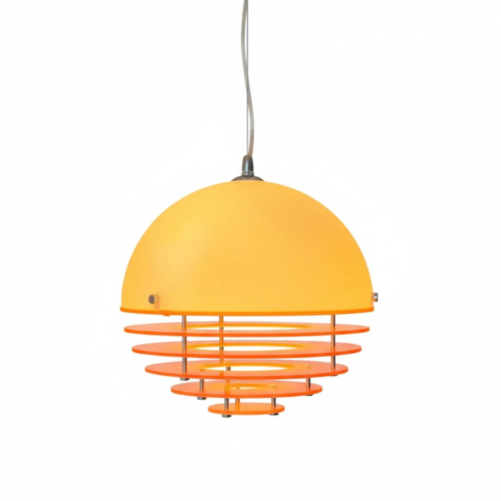 Pendant Light Glass Dome 12 in White Orange Klein Blue Dining Room Living Area Ambient Lighting Artistic Modern | Thomler