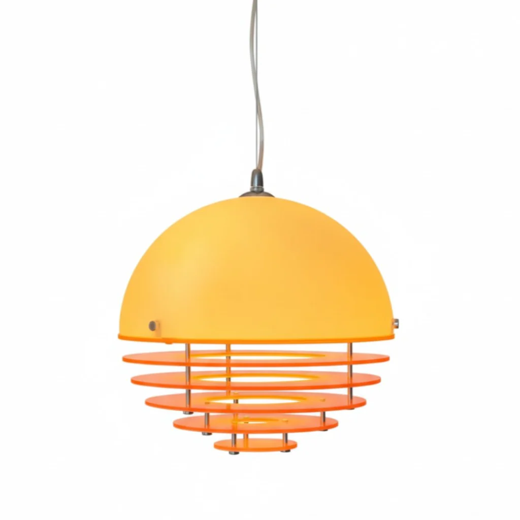 Pendant Light Glass Dome 12 in White Orange Klein Blue Dining Room Living Area Ambient Lighting Artistic Modern | Thomler