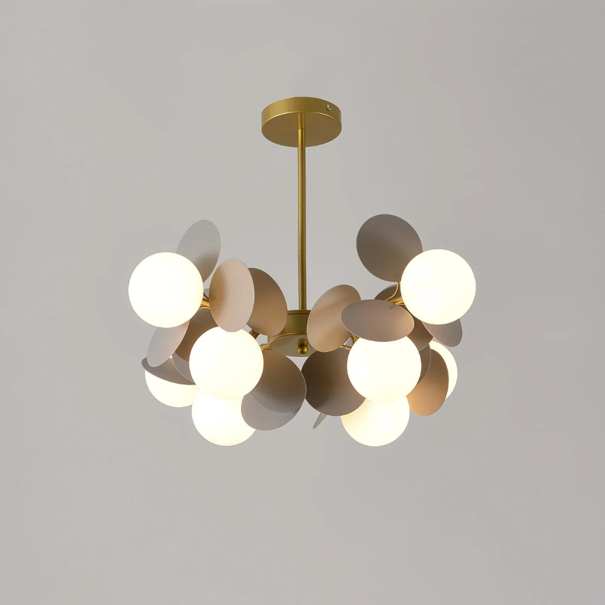 Modern Branch Chandelier with Glass Shades – LED Ceiling Light for Dining Room & Kitchen | Thomler