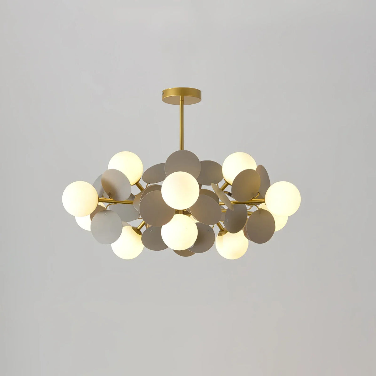 Modern Branch Chandelier with Glass Shades – LED Ceiling Light for Dining Room & Kitchen | Thomler