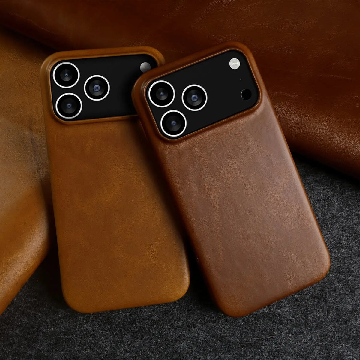 Premium Full-Grain Leather iPhone Case with MagSafe – Shock-Absorbent Protection for iPhone 11-17 Models | Thomler