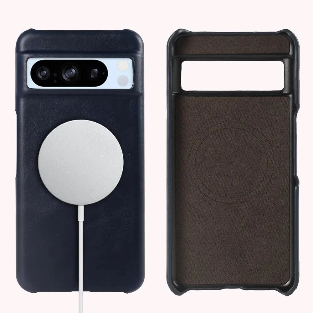 Protective Leather Phone Case for Google Pixel 11, 10, 9, 8 & 7 Series – Waxed Full-Grain Construction with Anti-Fingerprint Coating | Thomler