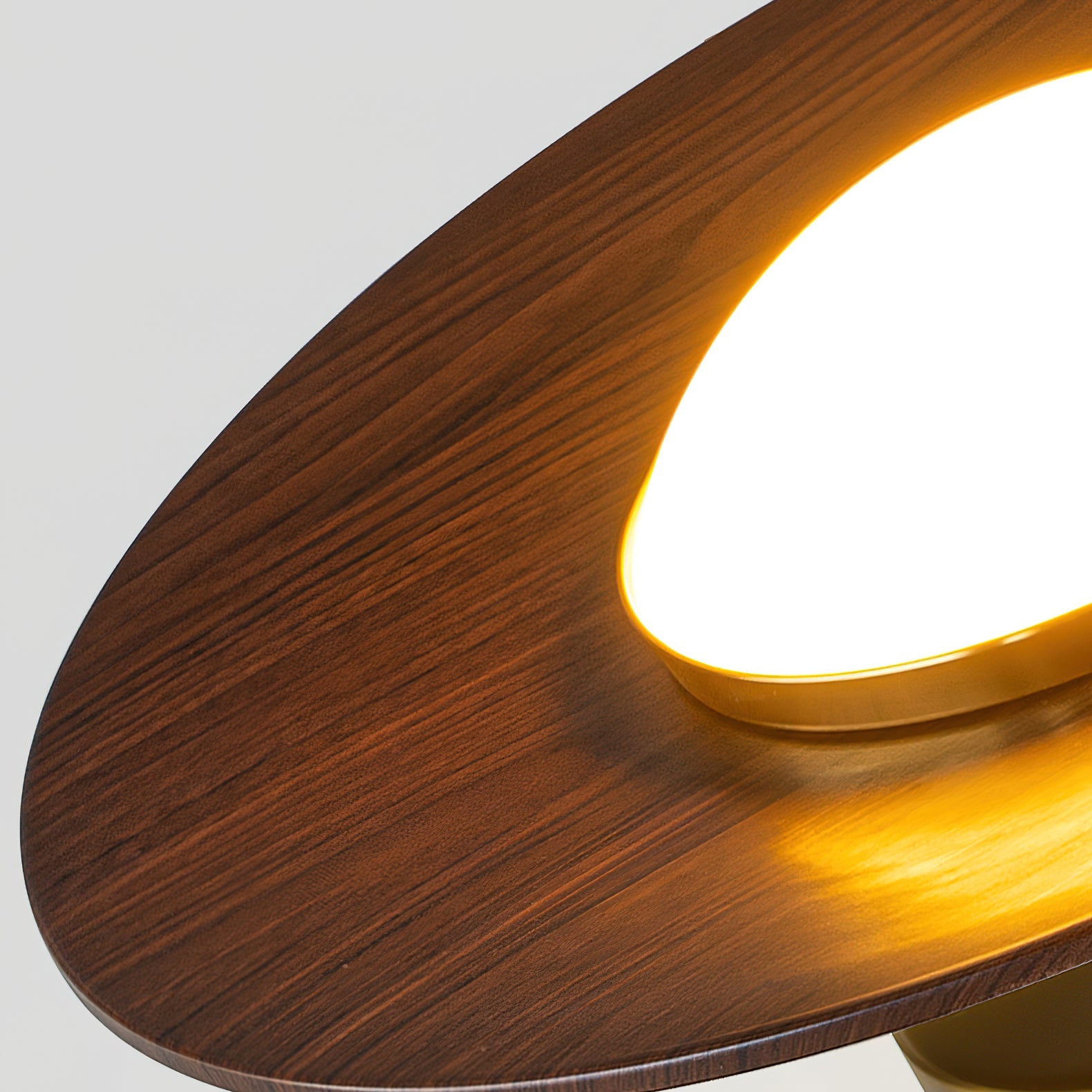 Ceiling Lamp Metal Wood 9.4 in Walnut Indoor Modern Dining Kitchen Lighting Fixture | Thomler