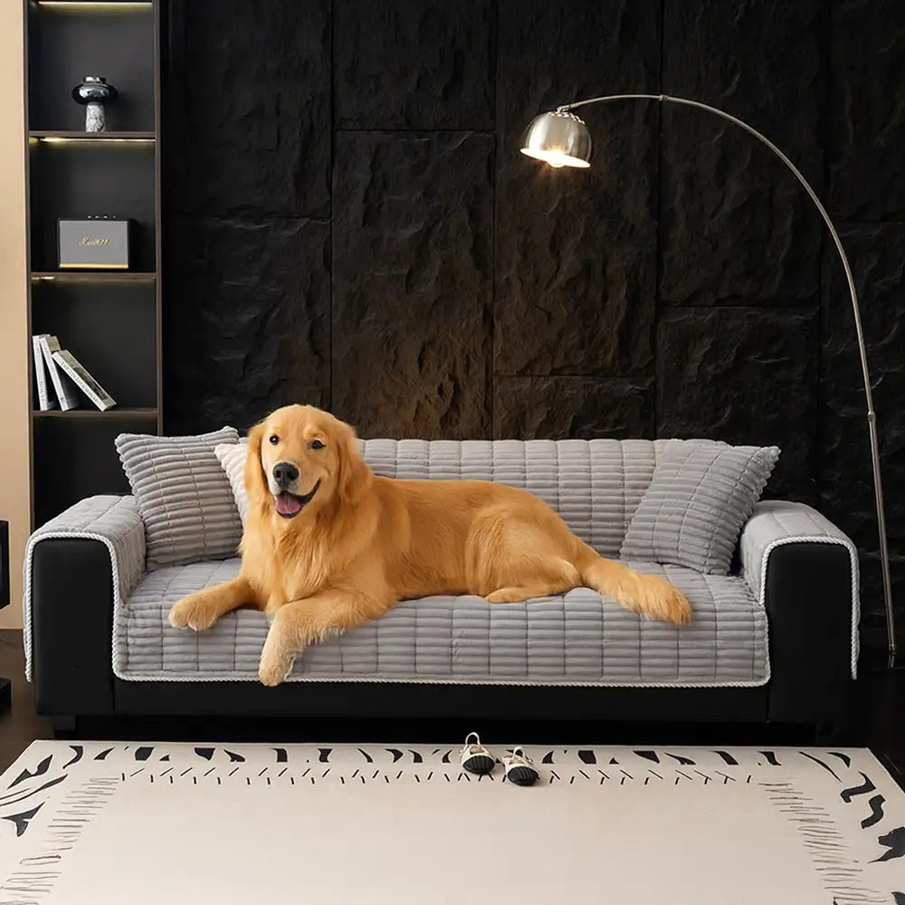 Quilted Furniture Protector with Moisture Barrier Non-Skid Backing for Couch Loveseat Chair Pet-Friendly Machine Washable Soft Flannel | Thomler