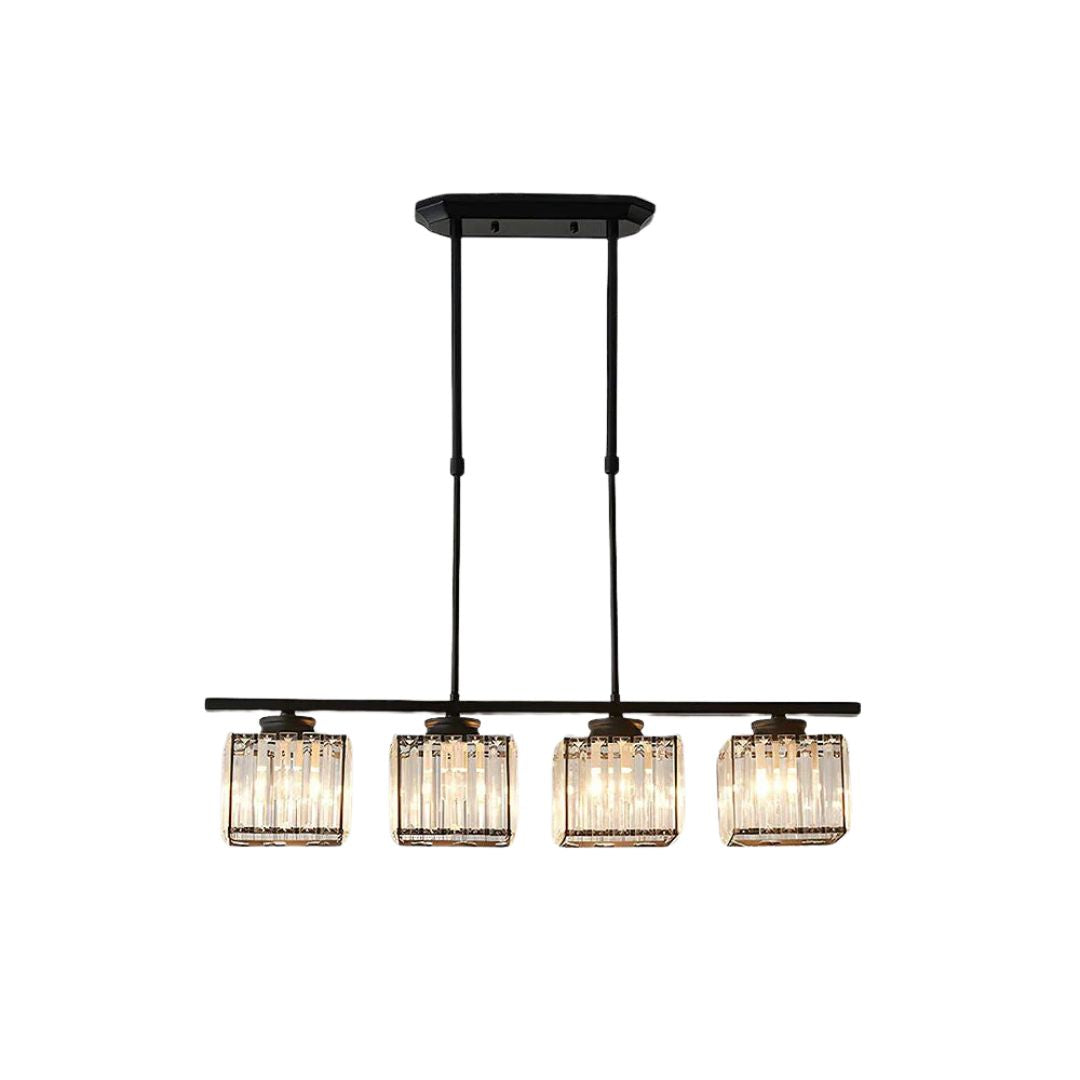 Pendant Light Glass 80.0 cm Black Adjustable Kitchen Island Dining Room Hanging Ceiling Lamp E27 Modern Scandinavian | Thomler