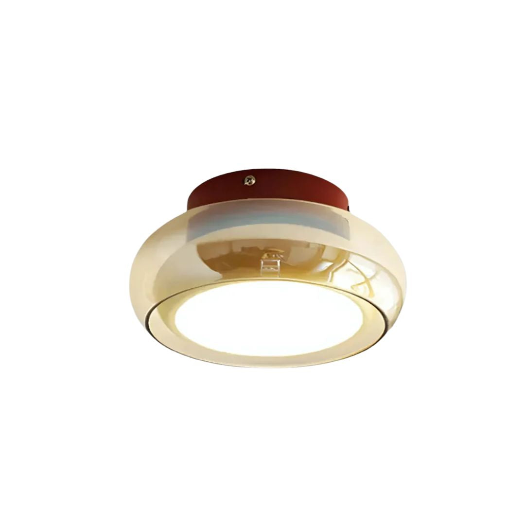 Ceiling Lamp Glass 24W Amber 30.0 cm Warm White Living Room Hallway Retro Modern Lighting Fixture | Thomler