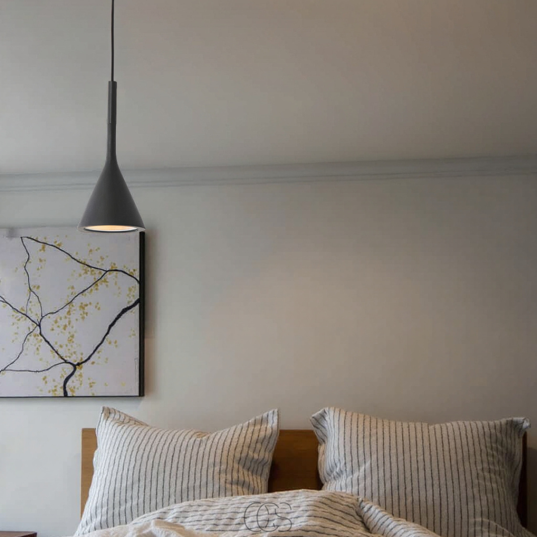 Nordic Hanging Pendant Light with Adjustable Cord, E27 Socket, Iron & Aluminum Construction for Living Room, Bedroom, Hallway | Thomler