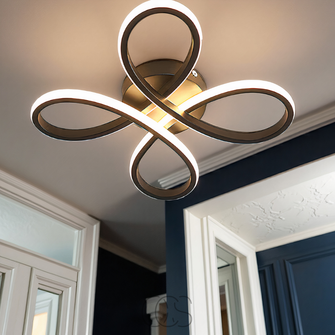 Dimmable LED Clover Ceiling Light - Adjustable Color Temperature & Brightness for Living Room, Bedroom, Hallway | Thomler