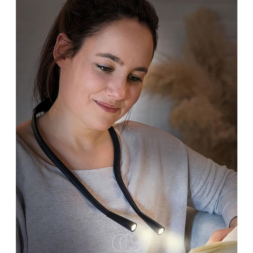 Rechargeable LED Neck Reading Light – Hands-Free, Adjustable & Dimmable for Reading, Crafts & Travel | Thomler