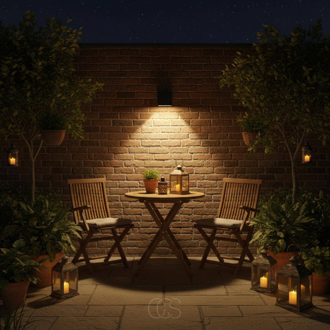 Solar-Powered LED Wall Light for Outdoor Garden Patio Yard Fence Pathway Deck Lighting | Wireless Weatherproof Auto Dusk-to-Dawn Sconce | Thomler