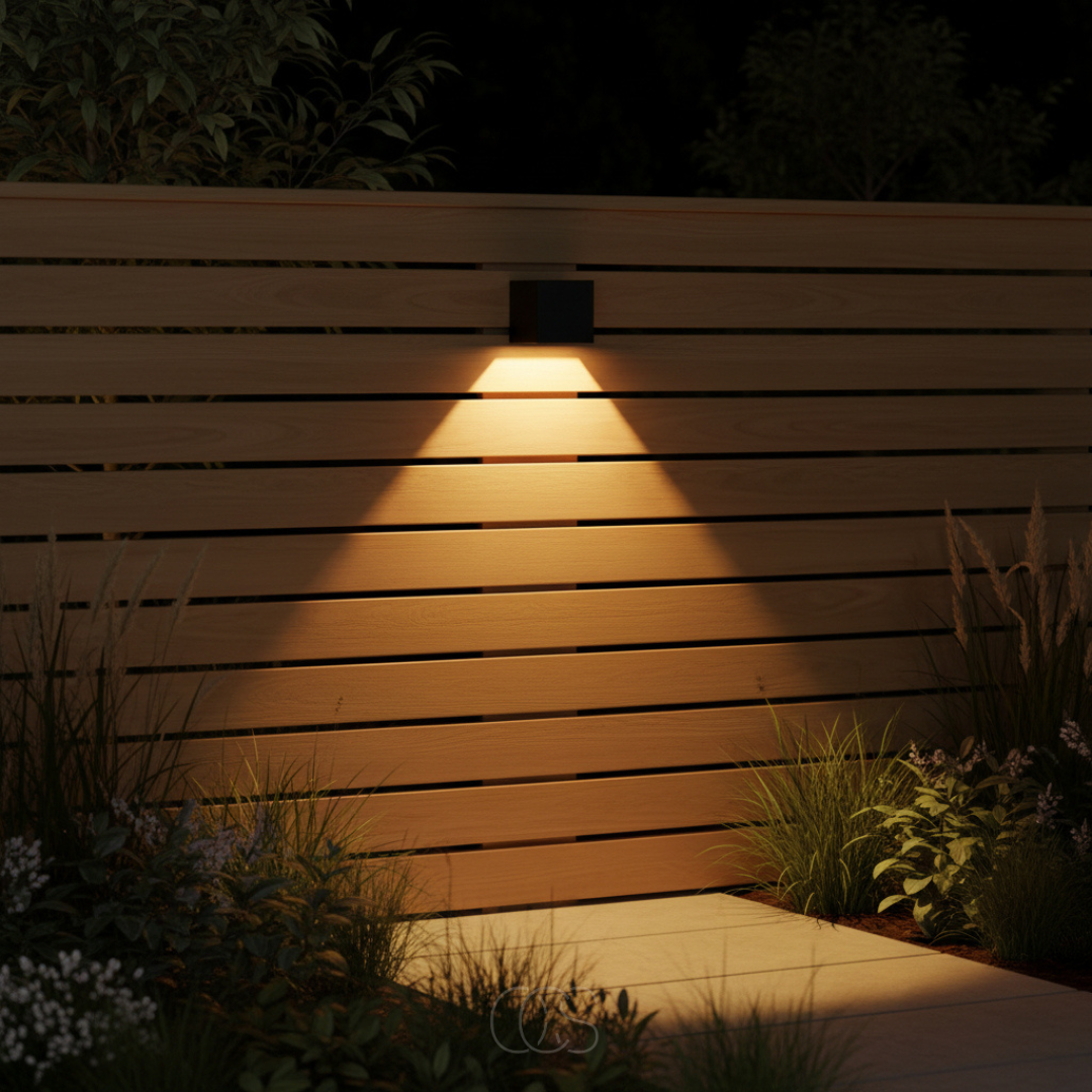 Solar-Powered LED Wall Light for Outdoor Garden Patio Yard Fence Pathway Deck Lighting | Wireless Weatherproof Auto Dusk-to-Dawn Sconce | Thomler