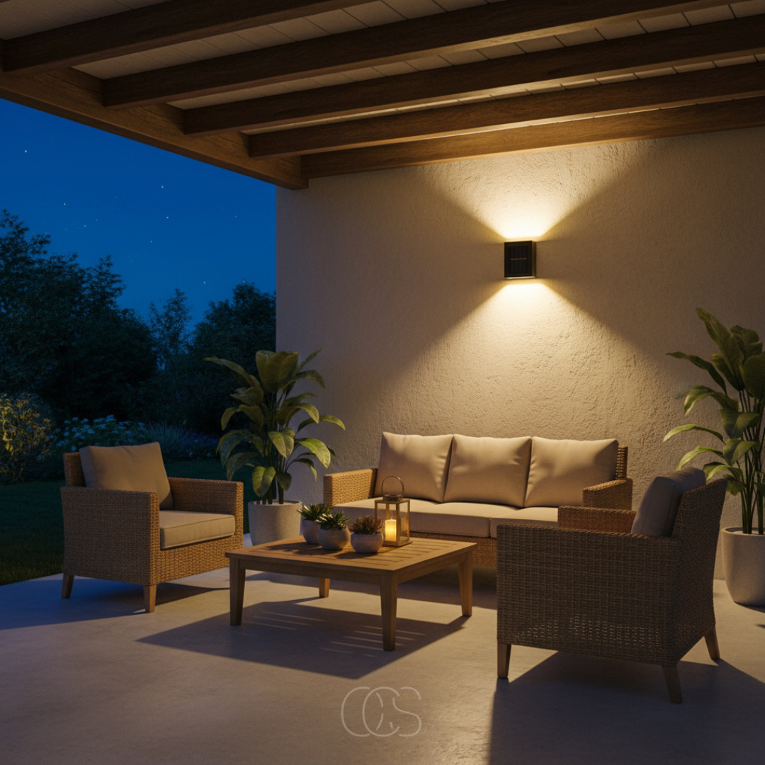 Solar Motion Sensor Outdoor Wall Light – Waterproof IP65 Wireless LED Sconce for Patio, Deck & Yard | Thomler