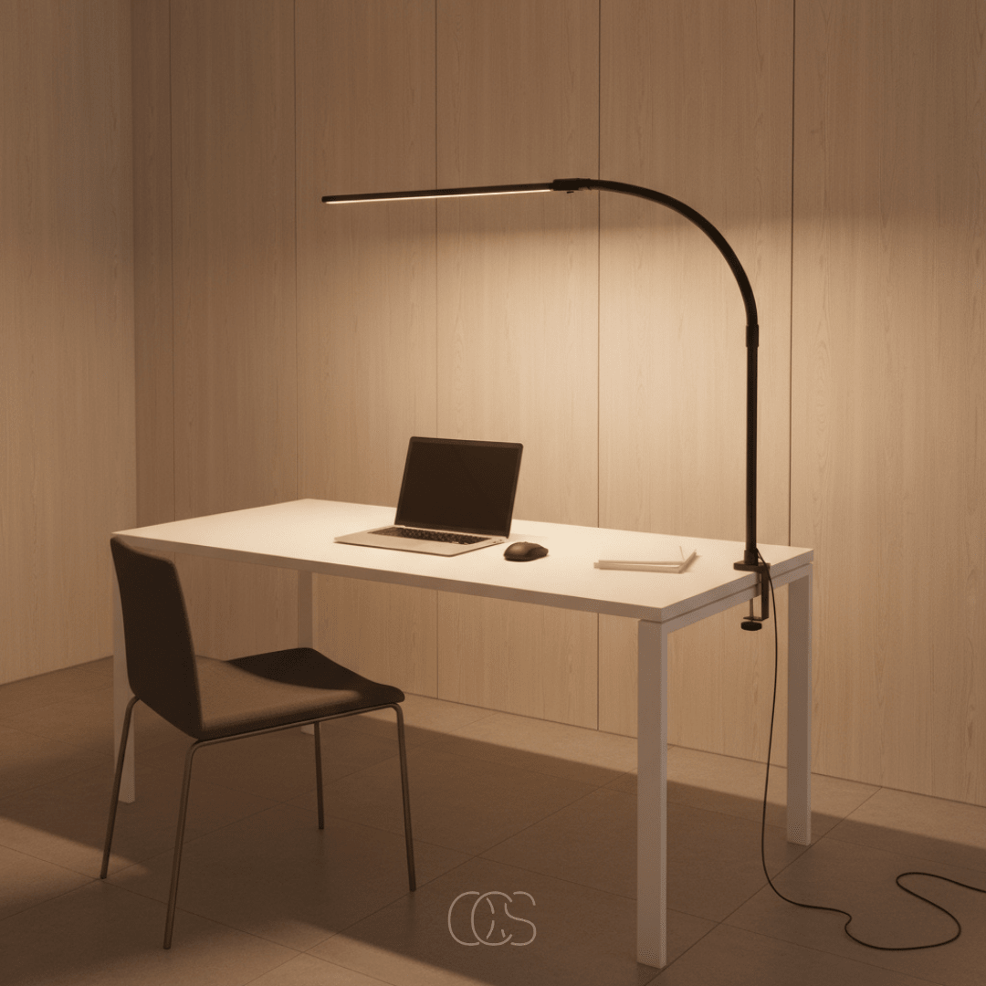 Adjustable Desk Lamp with Dimmer Control – 3 Light Temperatures & Flexible Arm for Home Office & Study | Thomler