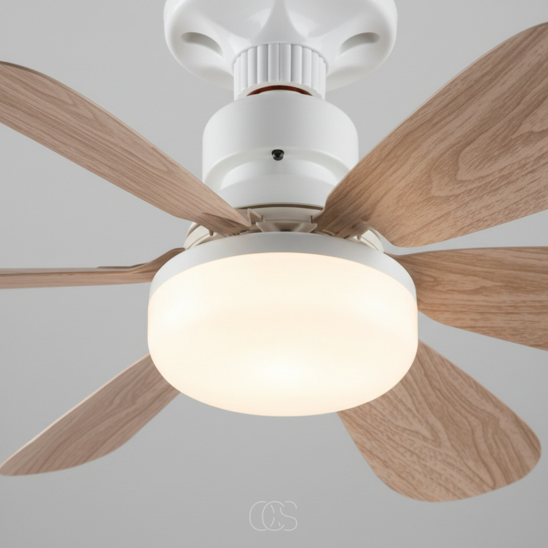 Dimmable LED Ceiling Fan with Remote Control – 3 Speeds, 3 Light Colors, Timer & Whisper-Quiet Motor for Bedroom Living Room | Thomler