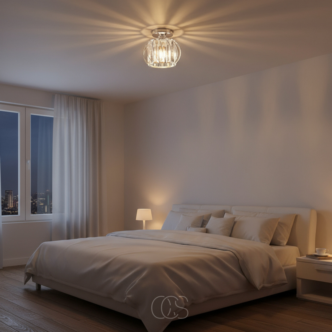 Glass Flush Mount Ceiling Light Fixture 9 Inch for Bedroom Hallway Bathroom E26 Socket Modern Semi Flush Ceiling Lamp Small Round Metal & | Thomler