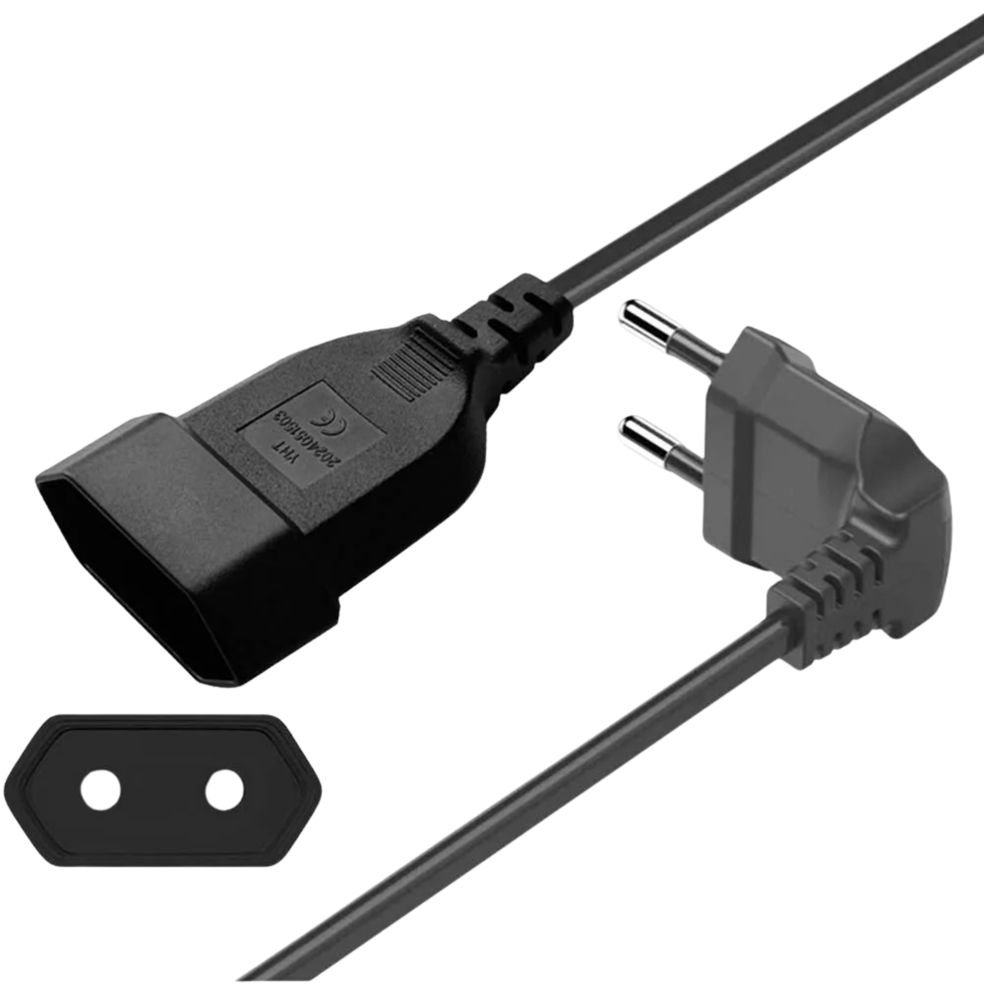 Extension Cable Pure Copper 5.0 m 16.4 ft EU 2 Pin Indoor Floor Lamp Power Lead Flexible Connector | Thomler