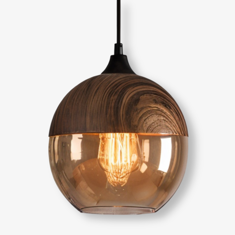 Pendant Light Glass 25.4 cm Tinted Shade Dining Room Kitchen Island Scandinavian Retro Hanging Ceiling Lamp Adjustable | Thomler