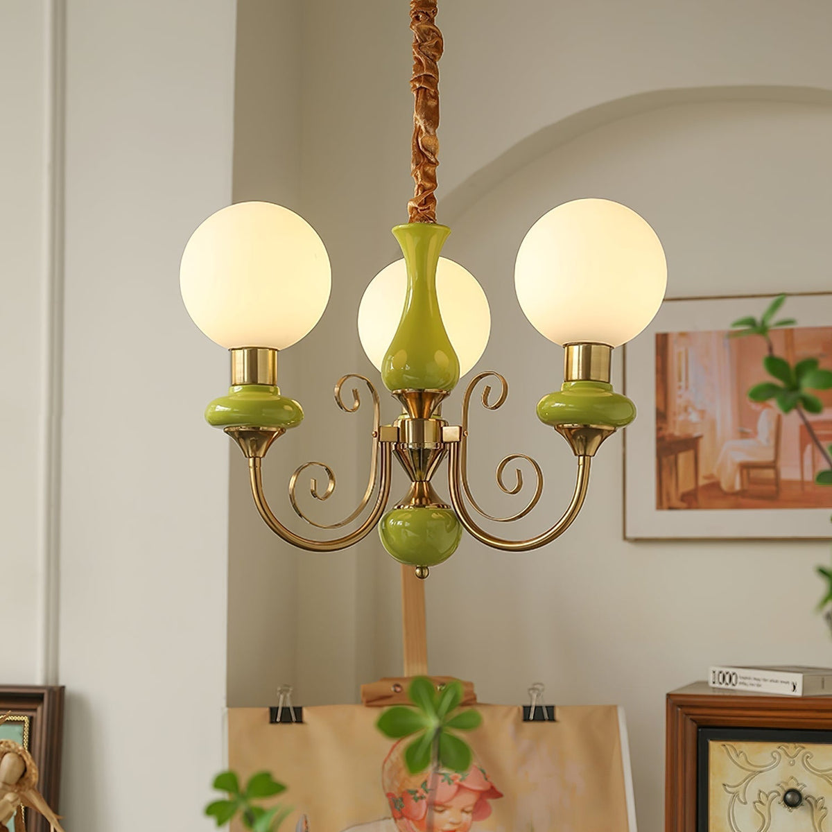 Multi-Globe Pendant Chandelier for Dining Room – Iron Frame with Frosted Glass Shades – Modern Farmhouse Ceiling Light – Adjustable Chain | Thomler