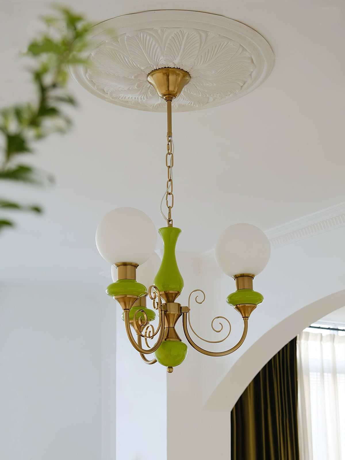 Multi-Globe Pendant Chandelier for Dining Room – Iron Frame with Frosted Glass Shades – Modern Farmhouse Ceiling Light – Adjustable Chain | Thomler