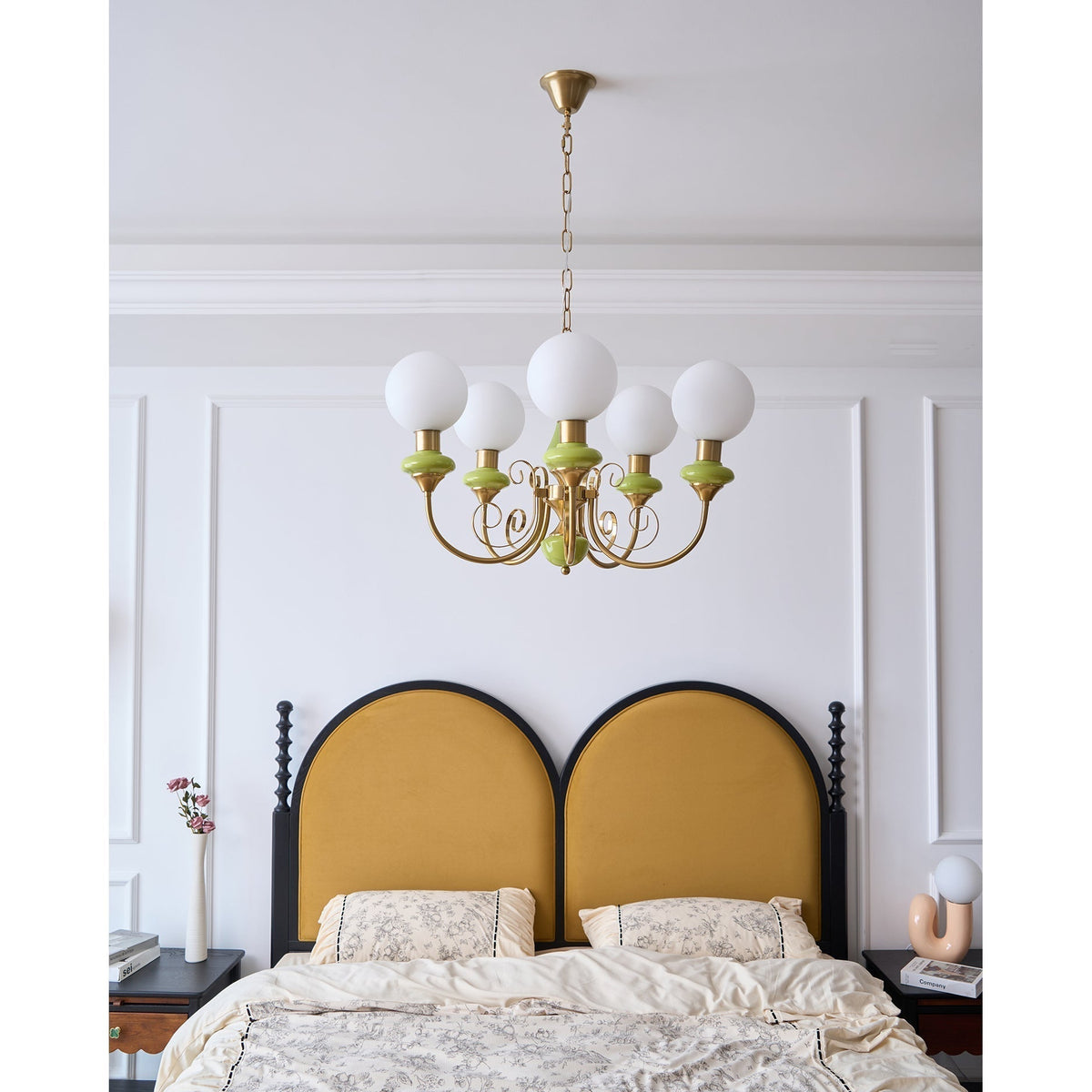 Multi-Globe Pendant Chandelier for Dining Room – Iron Frame with Frosted Glass Shades – Modern Farmhouse Ceiling Light – Adjustable Chain | Thomler