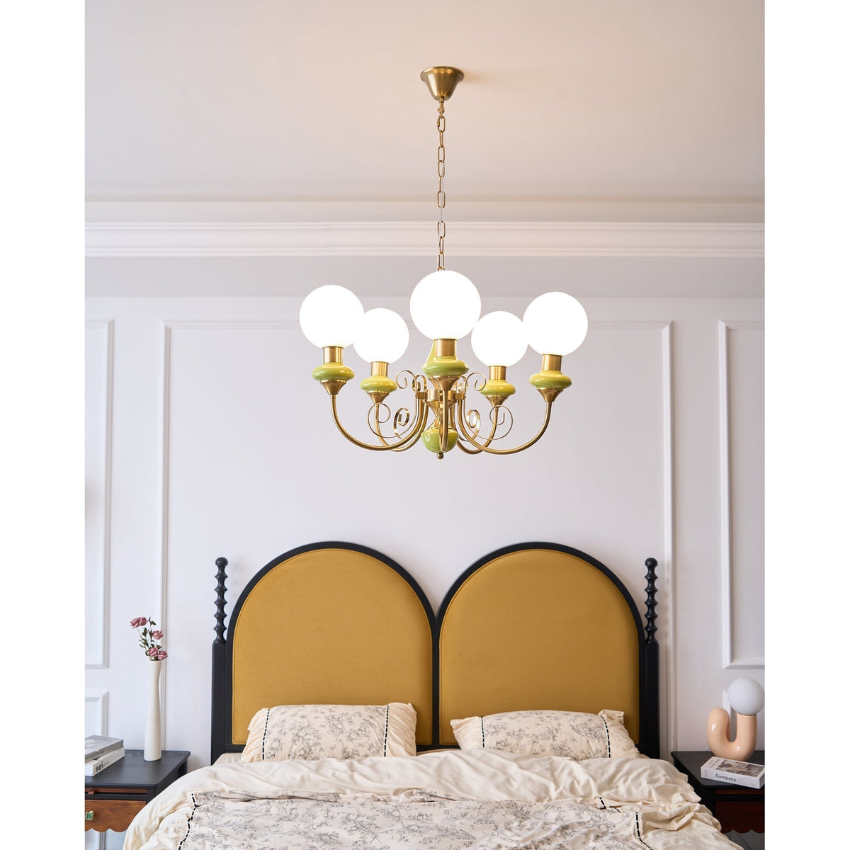 Multi-Globe Pendant Chandelier for Dining Room – Iron Frame with Frosted Glass Shades – Modern Farmhouse Ceiling Light – Adjustable Chain | Thomler