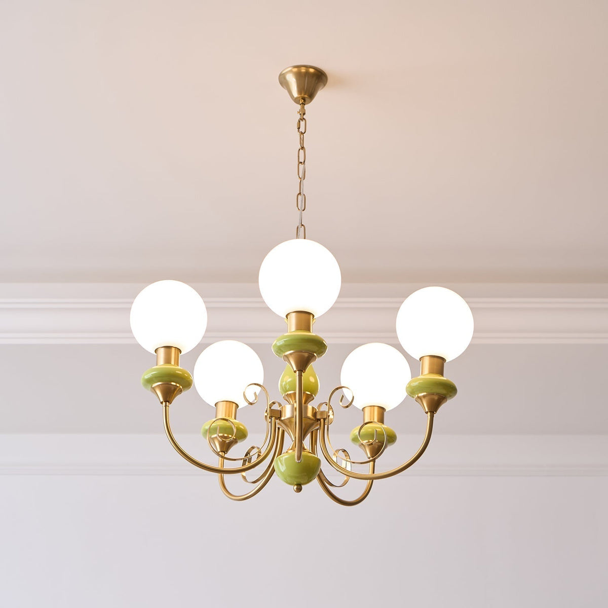 Multi-Globe Pendant Chandelier for Dining Room – Iron Frame with Frosted Glass Shades – Modern Farmhouse Ceiling Light – Adjustable Chain | Thomler