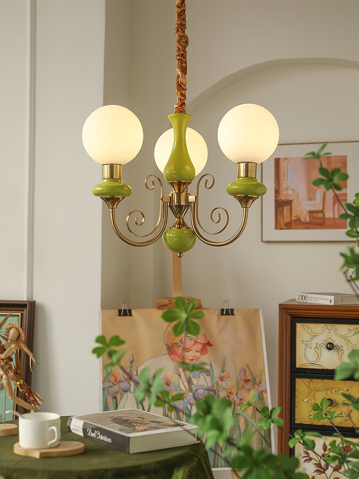 Multi-Globe Pendant Chandelier for Dining Room – Iron Frame with Frosted Glass Shades – Modern Farmhouse Ceiling Light – Adjustable Chain | Thomler