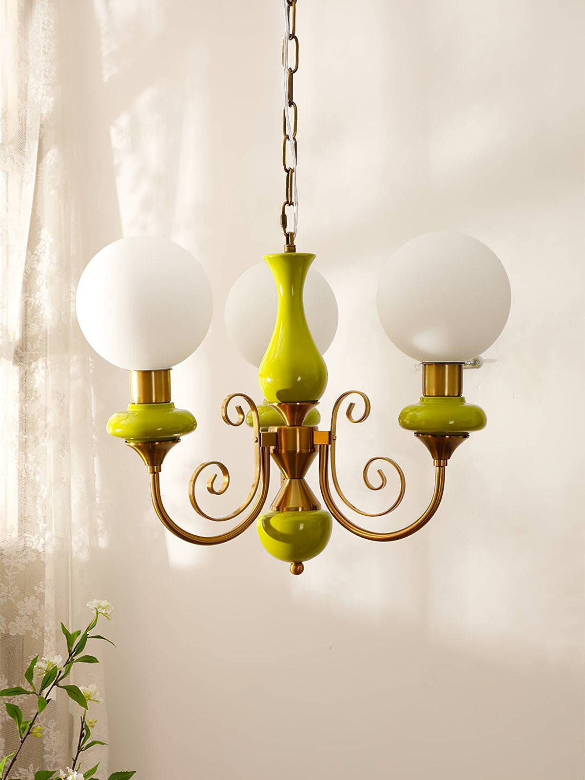 Multi-Globe Pendant Chandelier for Dining Room – Iron Frame with Frosted Glass Shades – Modern Farmhouse Ceiling Light – Adjustable Chain | Thomler