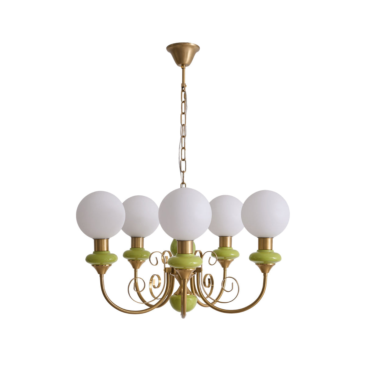 Multi-Globe Pendant Chandelier for Dining Room – Iron Frame with Frosted Glass Shades – Modern Farmhouse Ceiling Light – Adjustable Chain | Thomler