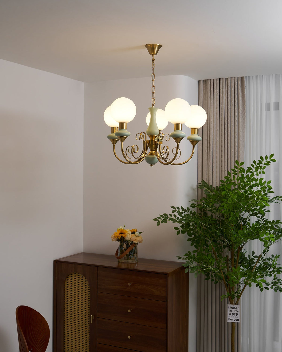Multi-Globe Pendant Chandelier for Dining Room – Iron Frame with Frosted Glass Shades – Modern Farmhouse Ceiling Light – Adjustable Chain | Thomler