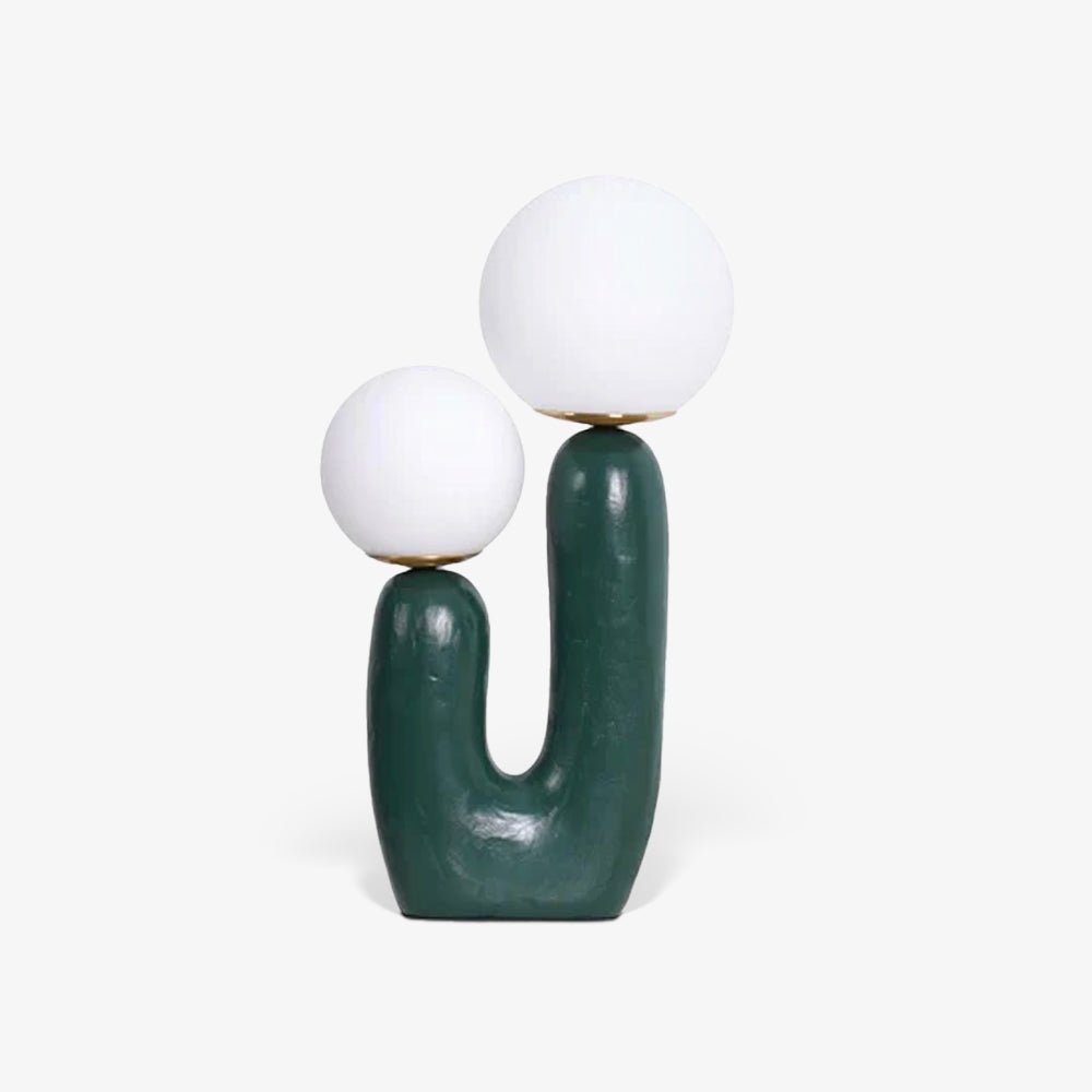 Resin Table Lamp 16.5 in Indoor Use LED G9 Modern Desk Nightstand Accent Light Green Pink White Terra Cotta | Thomler