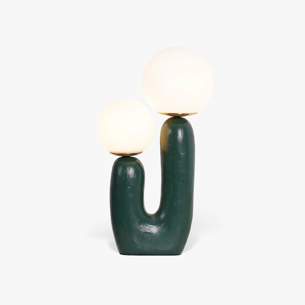 Resin Table Lamp 16.5 in Indoor Use LED G9 Modern Desk Nightstand Accent Light Green Pink White Terra Cotta | Thomler