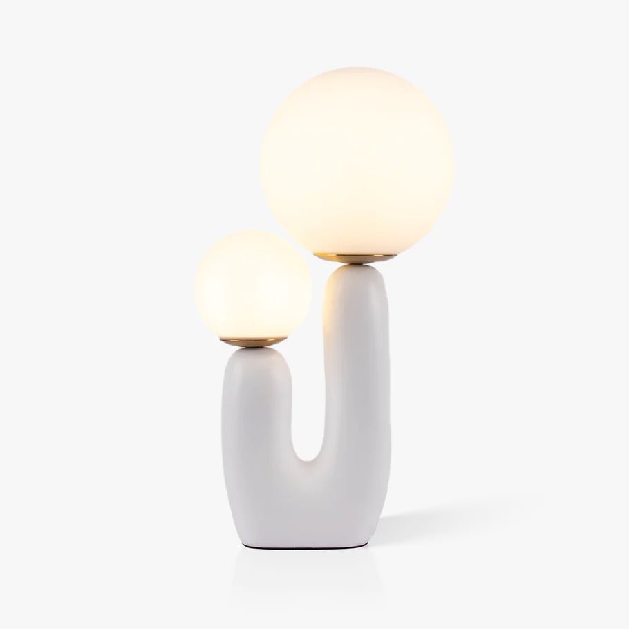 Resin Table Lamp 16.5 in Indoor Use LED G9 Modern Desk Nightstand Accent Light Green Pink White Terra Cotta | Thomler