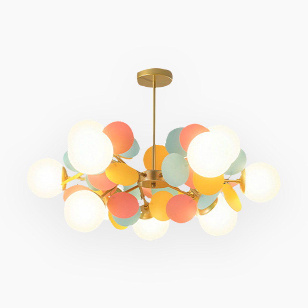 Chandelier Opal Glass Branch 23.6 in LED Living Room Dining Room Decorative Ceiling Light Fixture Modern Artistic Multi Light | Thomler