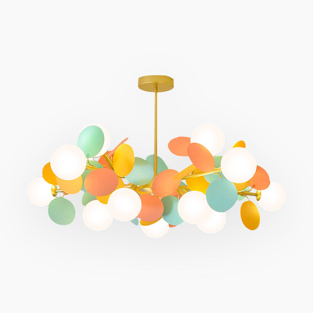 Chandelier Opal Glass Branch 23.6 in LED Living Room Dining Room Decorative Ceiling Light Fixture Modern Artistic Multi Light | Thomler