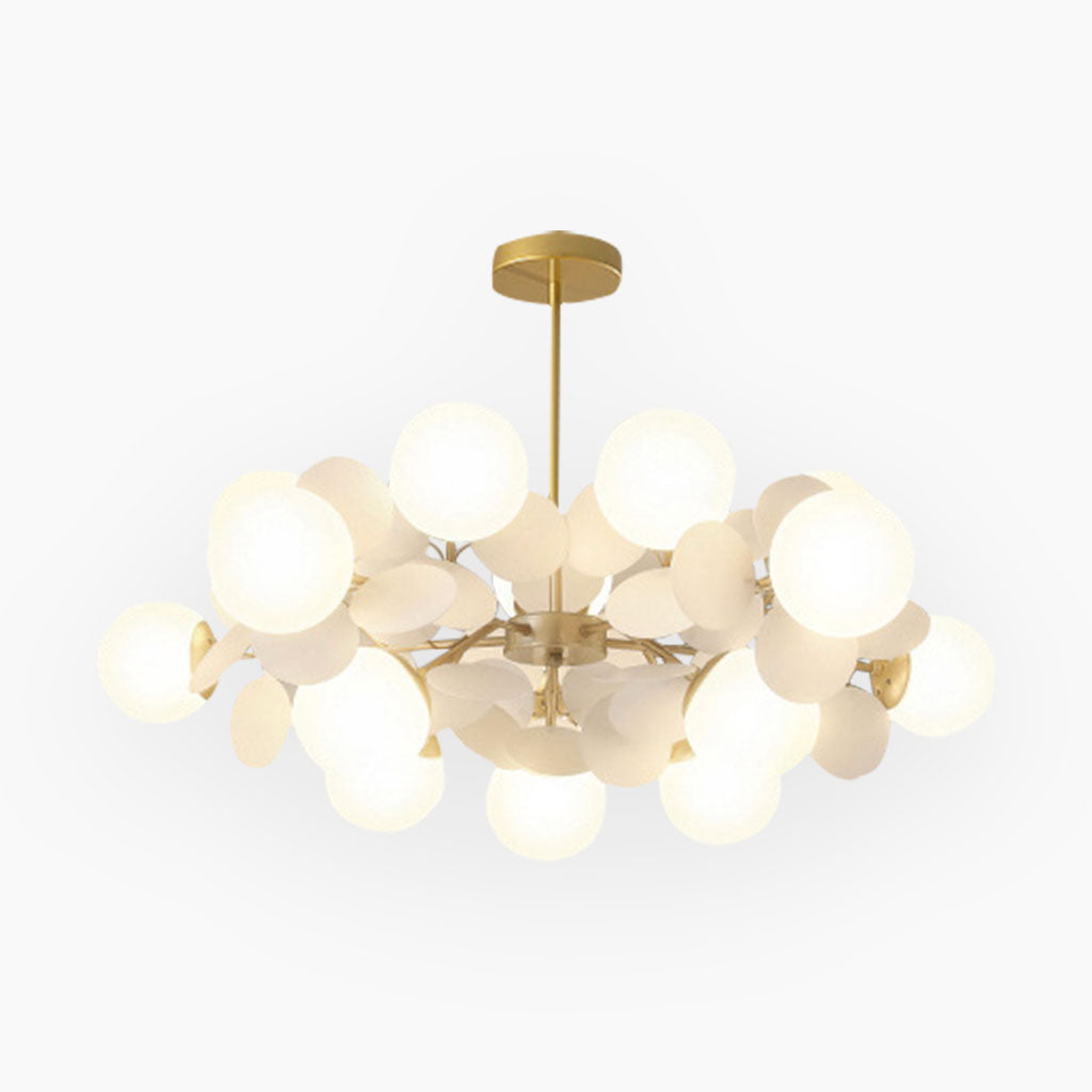 Chandelier Opal Glass Branch 23.6 in LED Living Room Dining Room Decorative Ceiling Light Fixture Modern Artistic Multi Light | Thomler