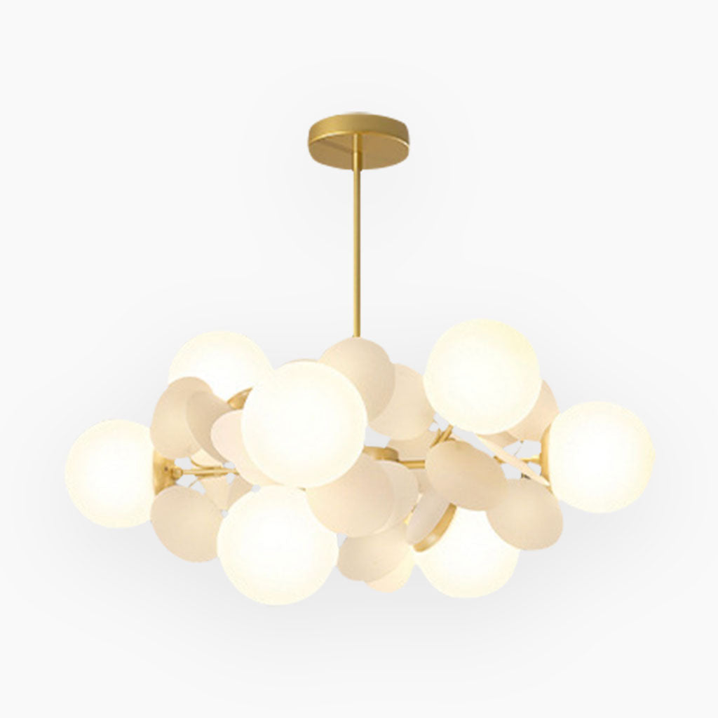 Chandelier Opal Glass Branch 23.6 in LED Living Room Dining Room Decorative Ceiling Light Fixture Modern Artistic Multi Light | Thomler