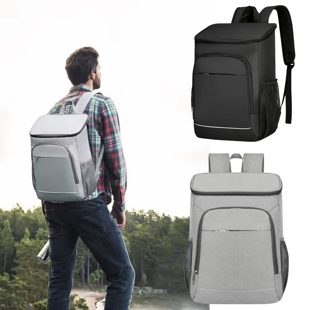 Cooler Backpack 30.0 L Grey Insulated Outdoor Camping Beach Picnic Food And Drink Carrier Waterproof Day Trip Bag | Thomler