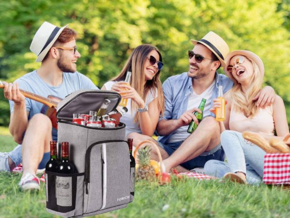 Cooler Backpack 30.0 L Grey Insulated Outdoor Camping Beach Picnic Food And Drink Carrier Waterproof Day Trip Bag | Thomler