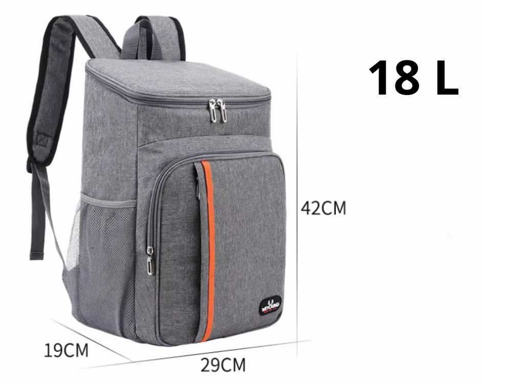 Cooler Backpack 30.0 L Grey Insulated Outdoor Camping Beach Picnic Food And Drink Carrier Waterproof Day Trip Bag | Thomler