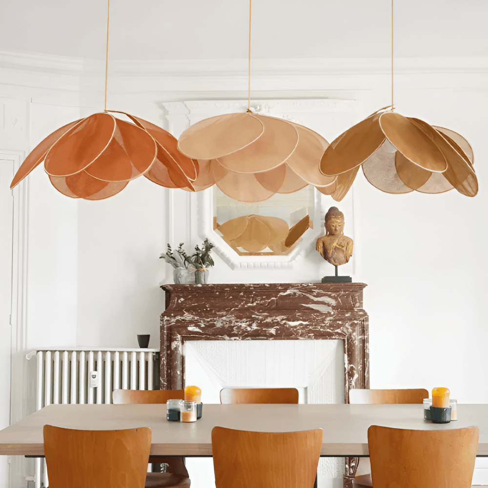 Pendant Light Fabric Flower 50.0–80.0 cm Adjustable Living Room Bedroom Dining Room Decorative Ceiling Lamp | Thomler