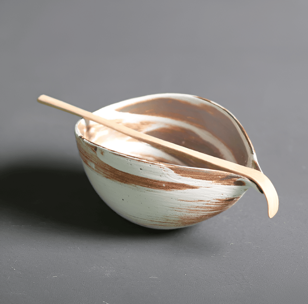 Matcha Set Ceramic Bamboo 14.0 cm Tea Ceremony Kitchen Ritual Gift Japanese Whisk Bowl Spoon Kit | Thomler