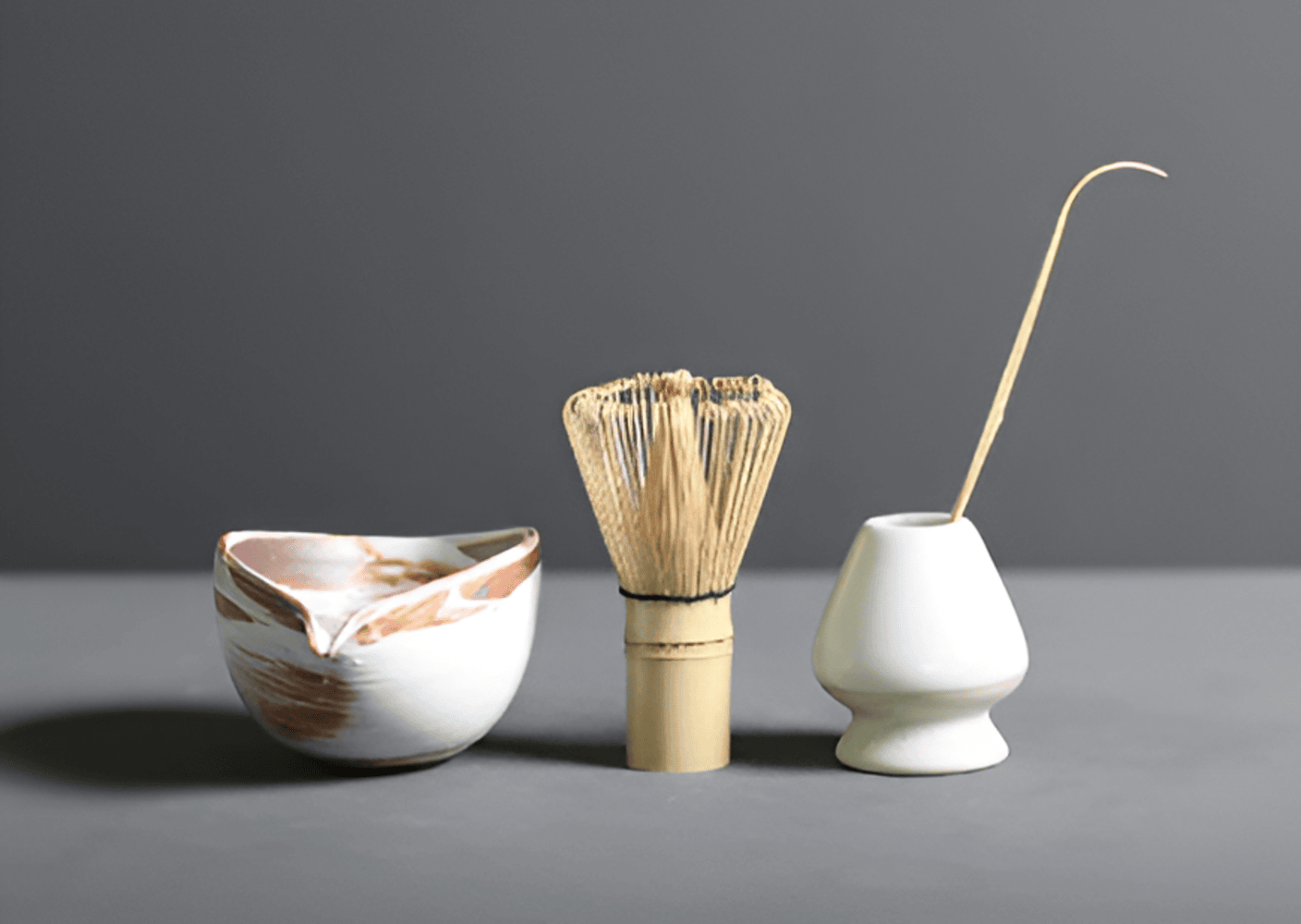Matcha Set Ceramic Bamboo 14.0 cm Tea Ceremony Kitchen Ritual Gift Japanese Whisk Bowl Spoon Kit | Thomler
